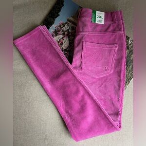 New United Colors of Benetton Regular Waist Super Skinny Corduroy Pants Size 2XL